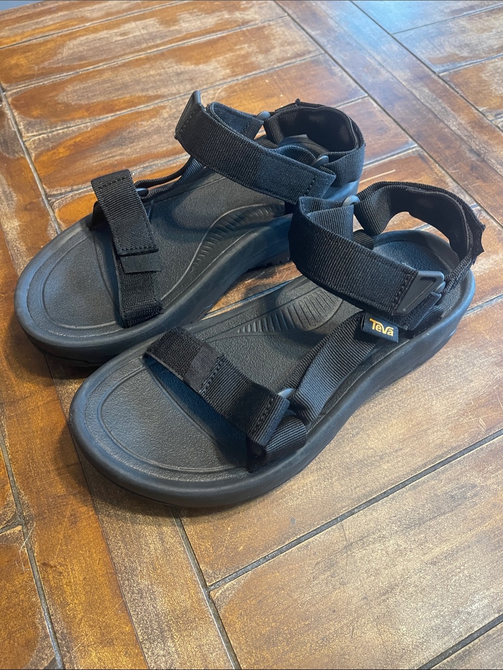 Teva Black Adjustable Strap Sport Sandals